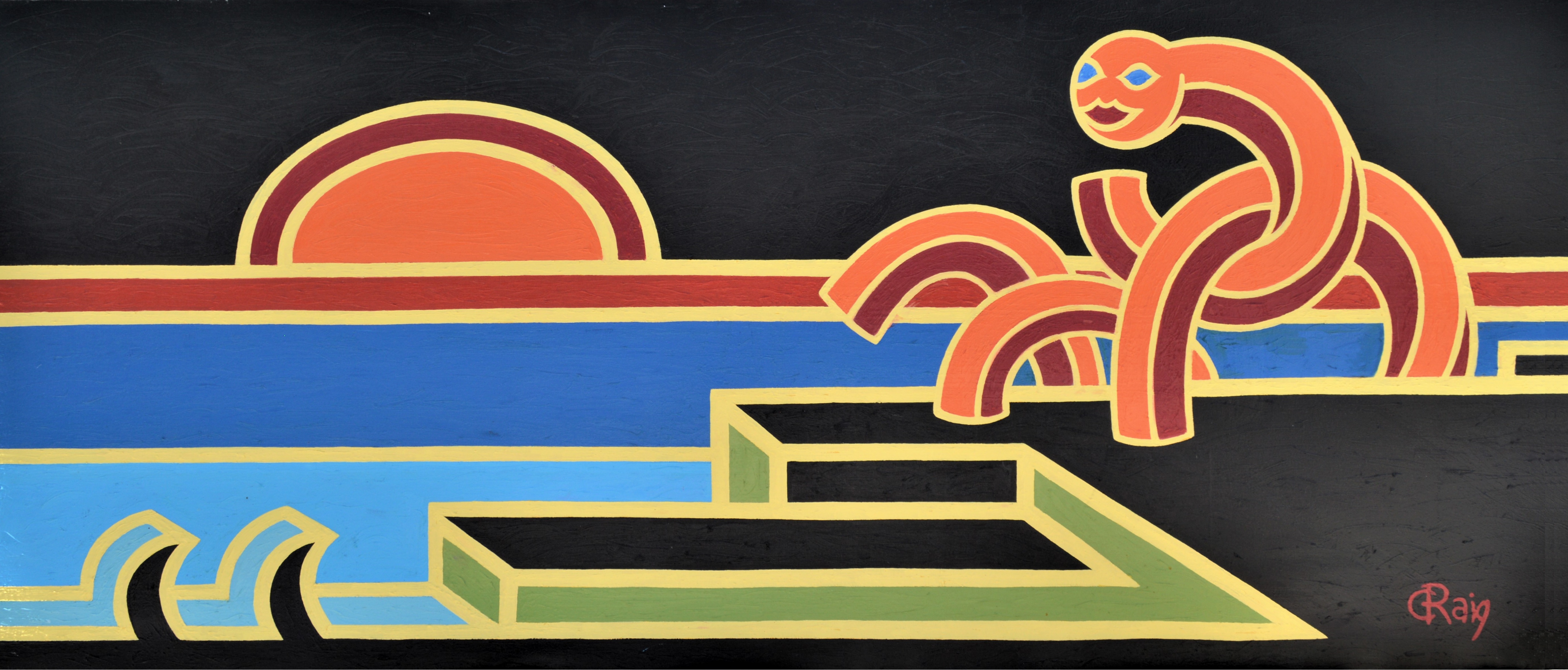 Painting: SUNRISE, 84 by 36 inches